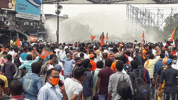 Kolkata and Howrah became the battlegrounds of the BJP's Nabanna campaign