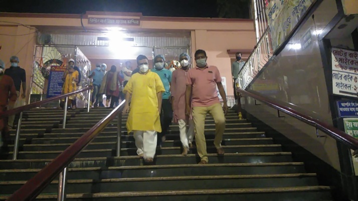 Shuvendu Adhikari worshiped at Bargabhima temple