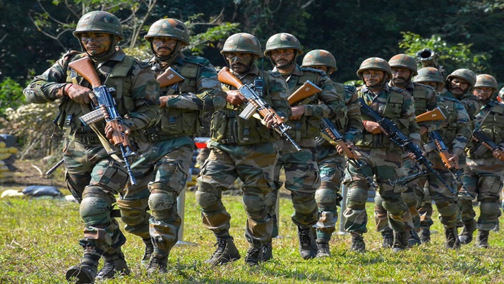 In Kashmir, four militants were killed in a gun battle with security forces