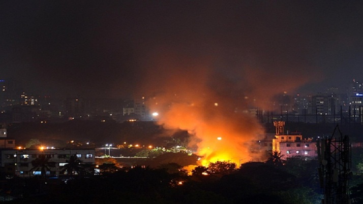 Fire again in the city, many huts burnt down