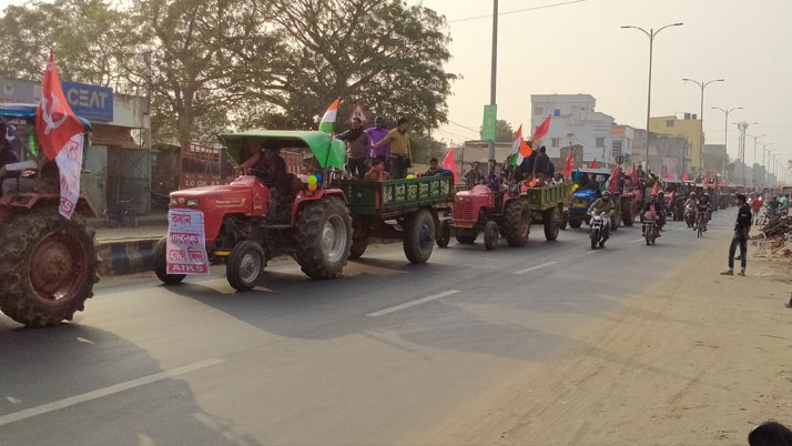 The wave of peasant farmers movement in Delhi hit Burdwan