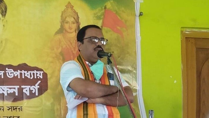 The new BJP president in purba Burdwan district in the face of votes