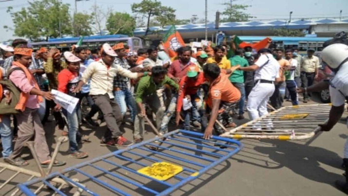 Demonstrations in districts over the newly published candidate list of BJP