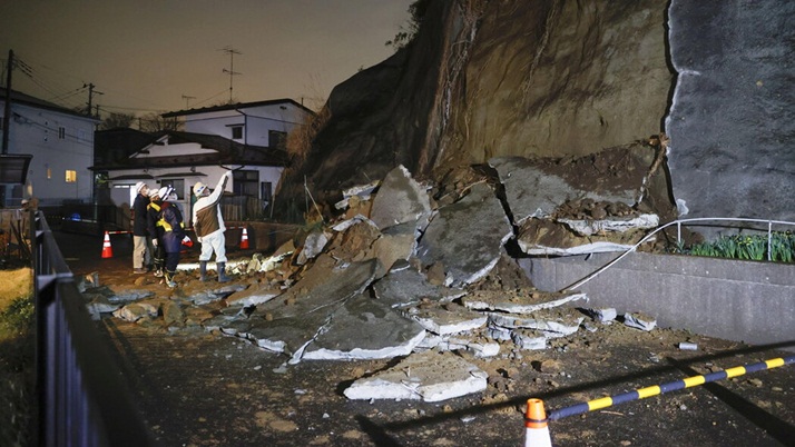 A strong earthquake shook Japan