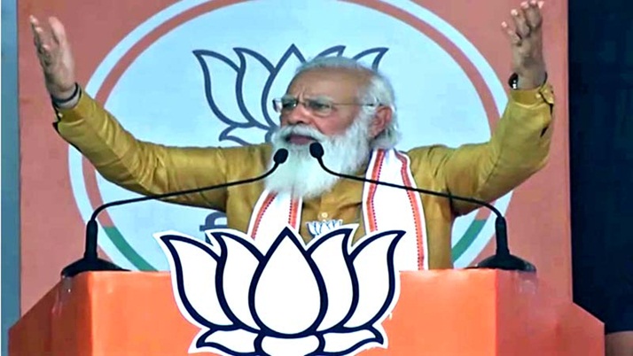 No one is an outsider in this holy land of Bengal, Modi said in Kanthi