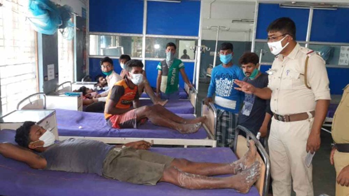 At least 5 people were injured in the blast at Bhangar leather factory