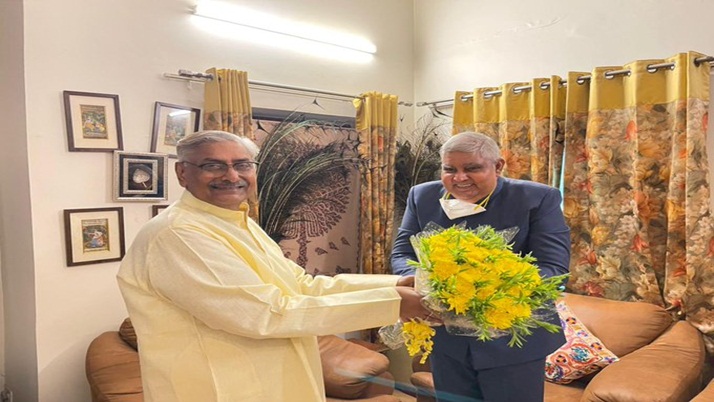 Dhankhar: Governor meets with two Union Ministers in Delhi