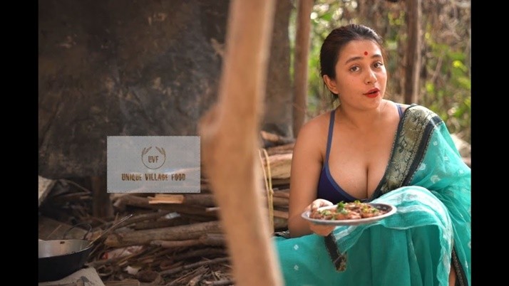 Rimpi viral after cooking alu posto in bold dress