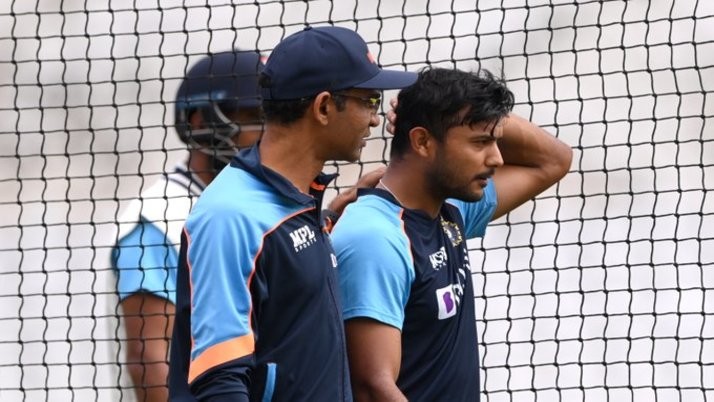 Mayank Agarwal was ruled out of the first Test with a head injury