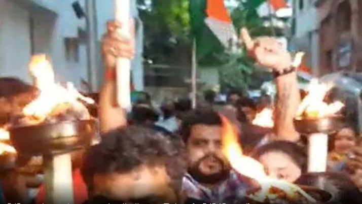 Torch Rally: Rucksuck in the BJP's torch procession