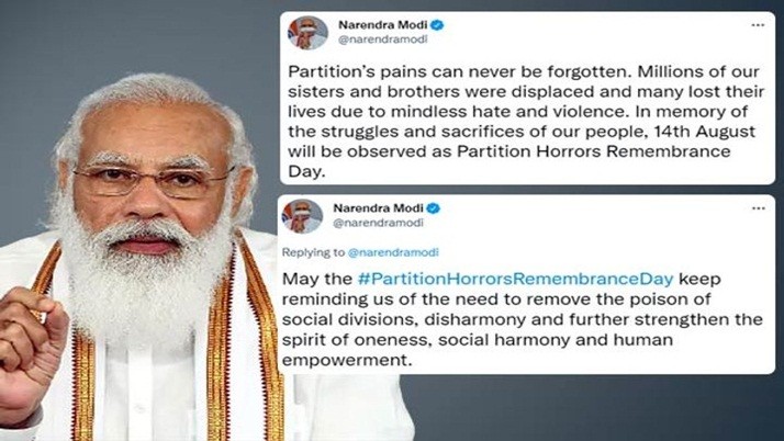 Modi announces Memorial Day for the pain of partition