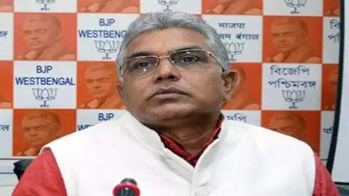 Dilip Ghosh in the face of protests