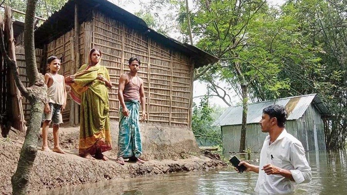 BJP: Votes to BJP, 5,000 water-logged people are starving