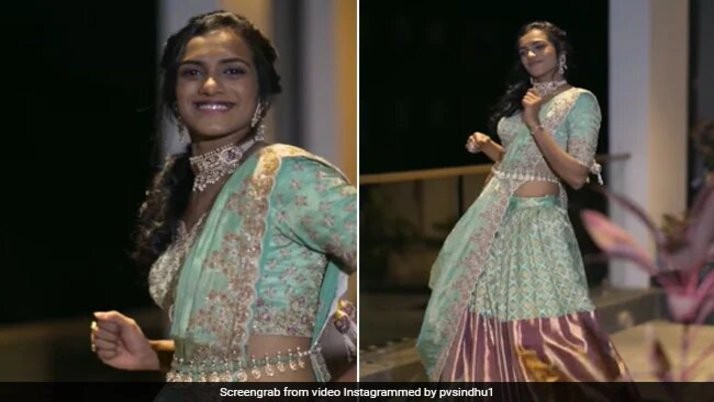 The female badminton star touched the hearts of netizens by dancing in a lehenga-choli.