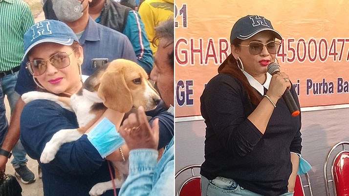 Tolly actress sreelekha mitra at Burdwan pulls dog show