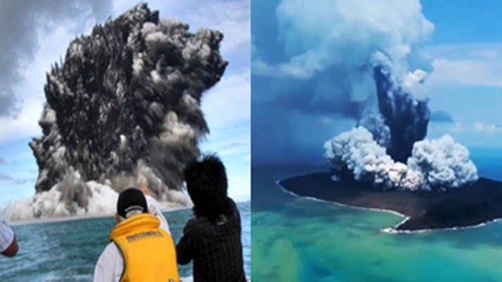 Terrible eruption in the sea, an explosion that happens once in a thousand years!