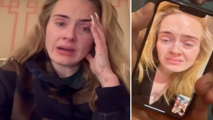 Why Adele is crying?