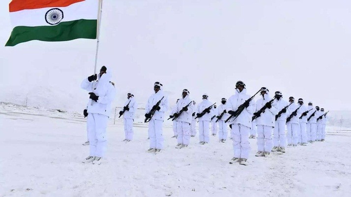 Skeet ITBP at minus 20 degrees at an altitude of 11,000 feet on Republic Day!