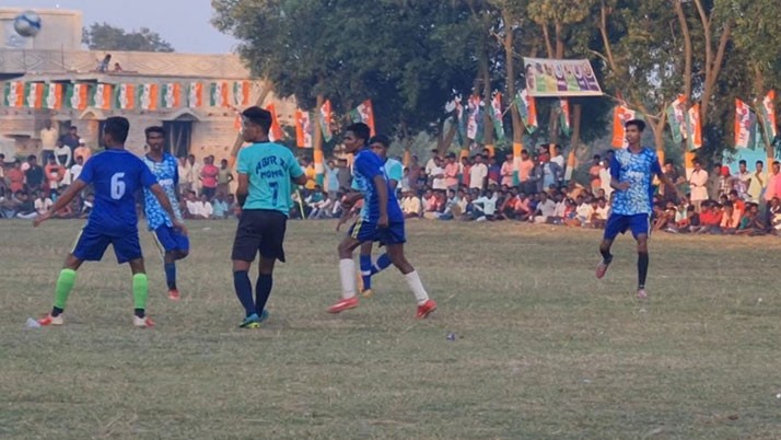 Exciting football tournament in Jangalmahal of Burdwan