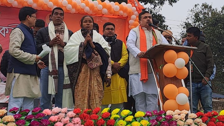 BJP leader of oppositions Suvendu Adhikari roaring From Maldah's  Gajol meeting