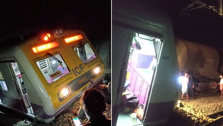 Gods Train-Local Train Accident, train movement disrupted on Burdwan-Howrah down main line