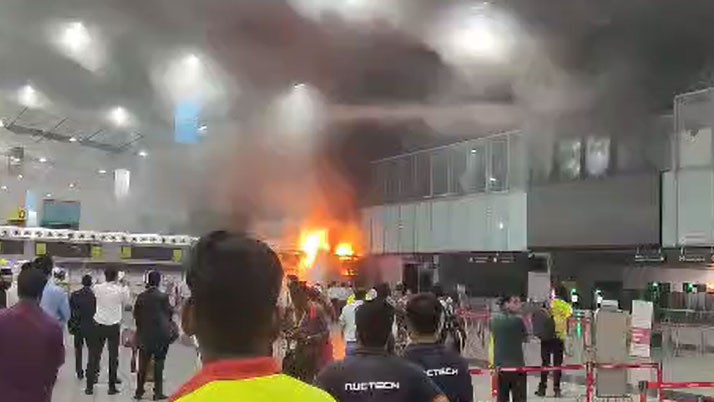 Horrific fire at Kolkata airport, D-portal of departure ablaze