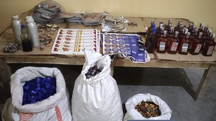Excise department raids counterfeit liquor factories