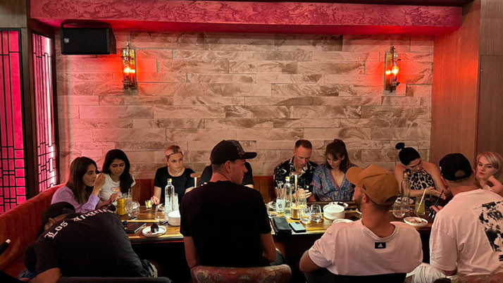Miller dined with teammates at a friend's restaurant, de Kock-Markram dined on Japanese food