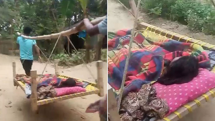 There is shout throughout the day over the death of a bride carrying a cot in Malda's Bamangola