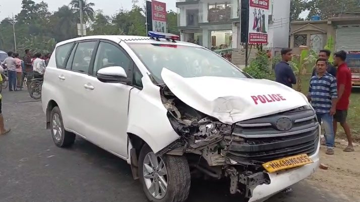 Bengal BJP President Sukantha's Convoy suffered head injuries in the accident