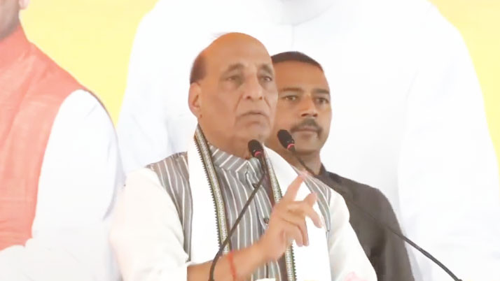 Rajnath Singh campaigning in Murshidabad, left and right answer to Trinamool leader, Shahr in Darjeeling meeting