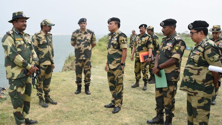 BSF inspects India-Bangladesh border ahead of fourth phase of polls