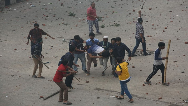 97 including students and policemen were killed in Bangladesh during the day, curfew