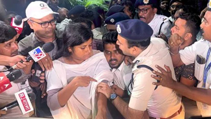 Left youth Meenakshir, a serious allegation against an officer of the Kolkata police