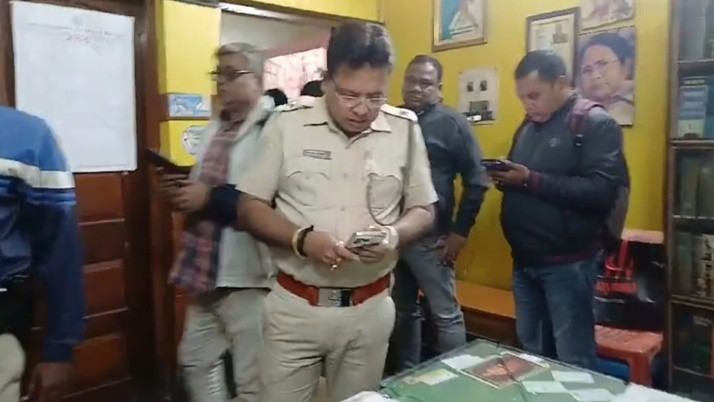Minister Malay Ghatak's house was attacked, detained and interrogated by the police