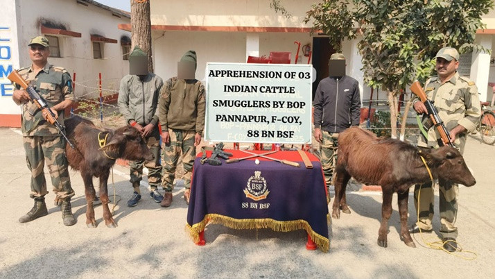 Three men wearing BSF uniforms, what were they doing at the Malda border?