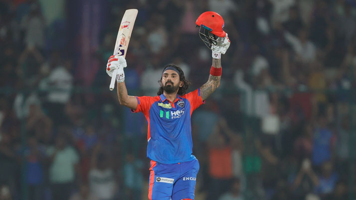 Rahul shines at the right time, Delhi Capitals score respectable runs