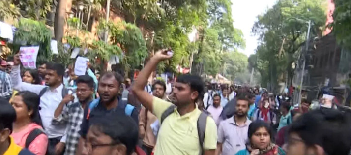 SSC Fresh candidate protest in Kolkata