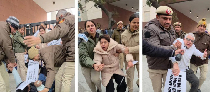 ipac-ed-raid-tmc-mps-protest-amit-shah-office-delhi