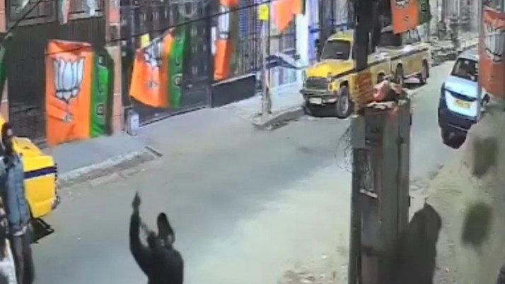 bhabanipur-bjp-flag-burning-cctv-shuvendu-adhikari-attack-tmc-before-election