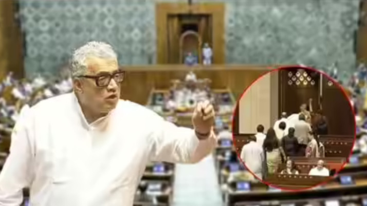 tmc-walkout-in-parliament-over-removal-of-west-bengal-chief-secretary