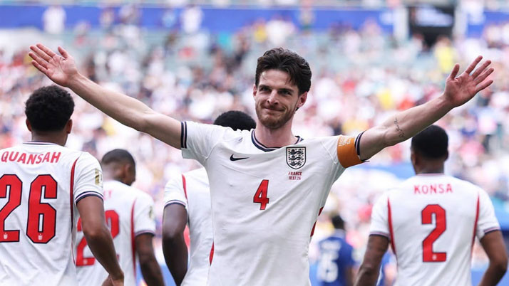 England wins bronze in a 10-goal thriller! Saka's hat-trick seals the win; even Mbappé's brace couldn't save France.