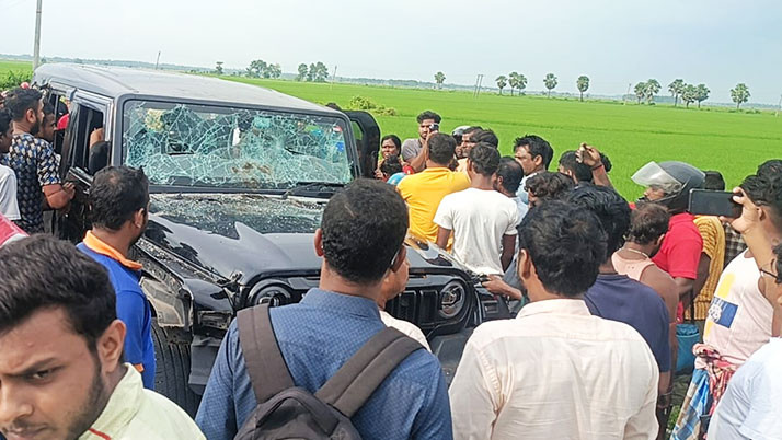 Tensions flare at Ausgram's Bara Chowmatha following a pedestrian's death; allegations of a rampage and attacks on passengers of the vehicle involved in the accident.