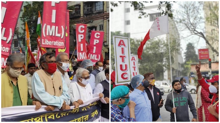 At the call of the peasant organizations, India blocked the railways and roads in different parts of Bengal