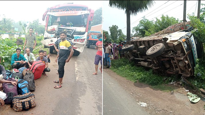 On the same day, 4 people died in 4 separate road accidents and 12 were injured