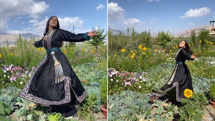 Sara shared dance video of Ladakh