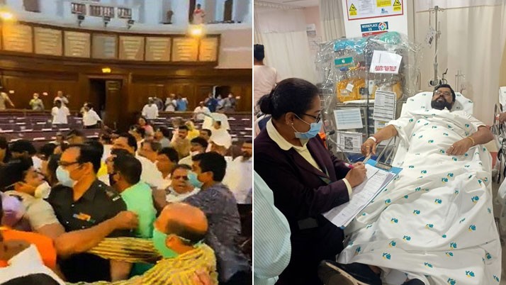 Trinamool-BJP MLAs clash in assembly, several injured, 5 BJP MLAs suspended