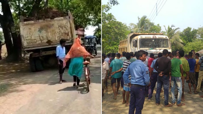 Innocent villagers crushed on dumper wheels carrying overloaded soil sold by grassroots leaders, protest